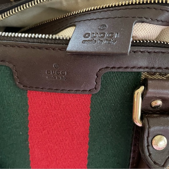 ❌SOLD❌on luxury site⭐️Authentic Gucci Bowling Bag🤎Made in Italy💚❤️ - Picture 10 of 16